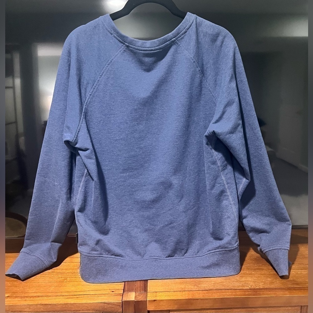 Patagonia Organic Cotton Crewneck Sweatshirt Navy Medium - Picture 2 of 2